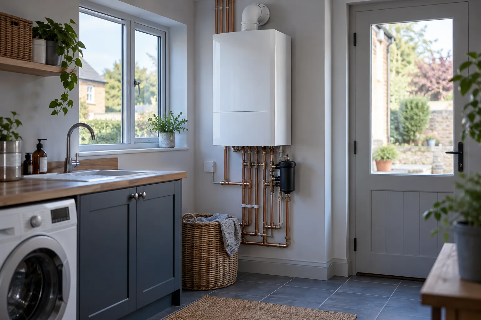 Boiler replacement illustration